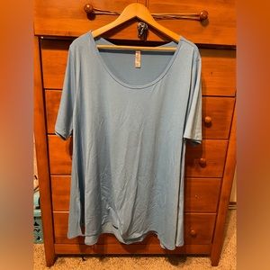 Light blue top